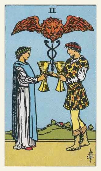 Two of Cups Tarot card