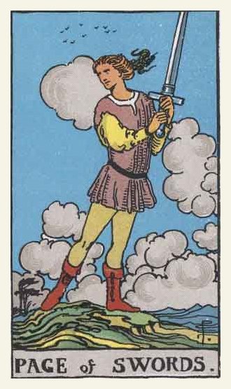 Prince (Page) of Swords Tarot card