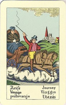 New Biedermeier fortune telling card: Journey