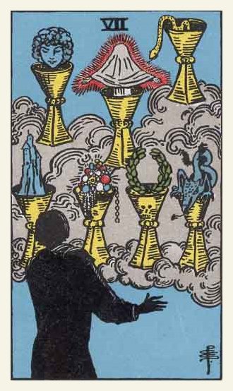 Seven of Cups Tarot card